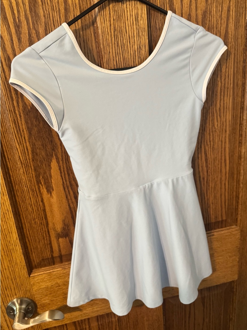 Light Blue Athletic Dress with White Trim